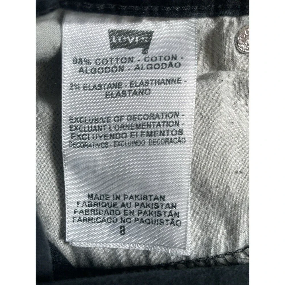 Levi's Jeans Women's 8 Black Cropped Baggy Loose Fit Pants - Picture 3 of 11